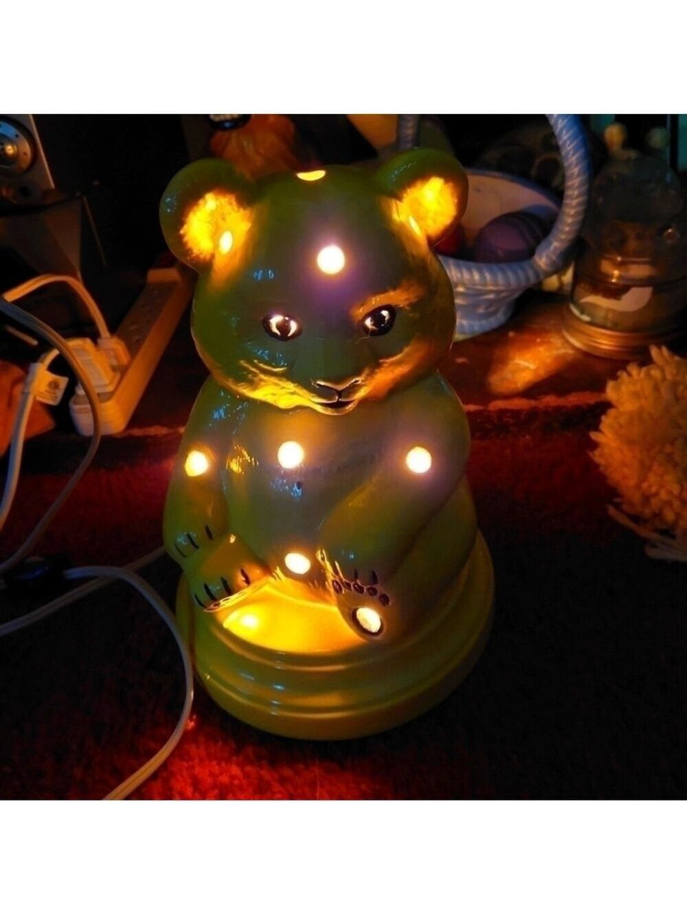 Vintage Ceramic Teddy Table Lamp